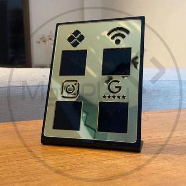 Imagem de Placa Pix Display Pix Wifi Instagram Google Negócios Quadrupla - loja 
