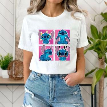 Imagem de T-shirt Feminina Camiseta Blusinha Estampada Lilo - loja dinka, p
