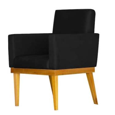 Imagem de Poltrona Decorativa Para Sala Bella material sintético Aninha Decor - 