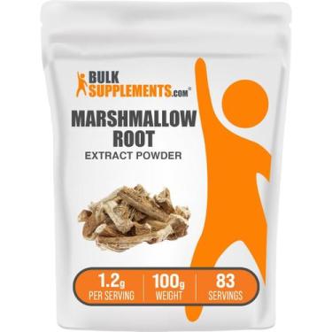 Imagem de BulkSupplements Extrato de raiz de marshmallow em pó 100g sem glúten
