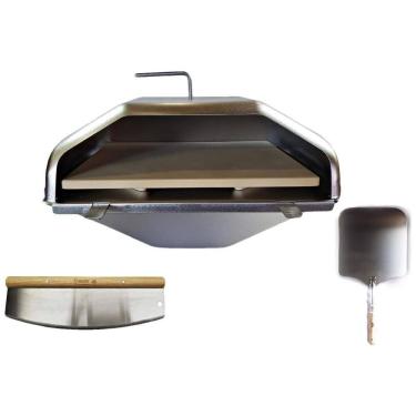 Imagem de Green Mountain Forno de Pizza para Churrasqueira, Inclui Acessórios, Aço Inox, PELLETHEAD, Prateado