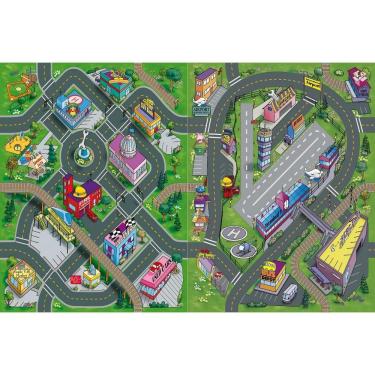 Imagem de Tapete Infantil 150X100Cm Criança Pista Carrinhos Carros Hot