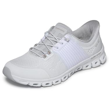 Imagem de Skechers Tênis feminino Glide-Step - Stargaze Hands Free Slip-ins, Branco-cinza, 38