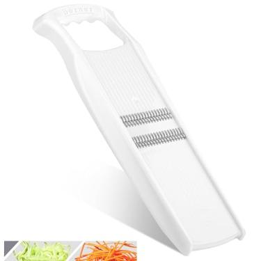 Imagem de Börner Roko PowerLine Julienne Mandoline • Cortador de tiras para frutas e vegetais • Cortador Julienne para tiras finas • Máquina de macarrão vegetariano • Fatiador de cozinha (branco)