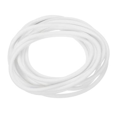 Imagem de Tira de vedação de espuma de silicone, 4,5 mm (0,18") diâmetro 4 metros (13,12 pés) longa esponja borracha vedação climática cordão de borracha redondo sólido para máquinas e indústrias, branco