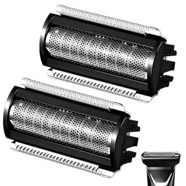 Imagem de Lâmina de substituição para barbeador compatível com MANSCAPED The Lawn Mower 5.0 Ultra SkinSafe refil de cabeça de barbear de substituição (lâmina de folha preta para cortador de grama 5.0)