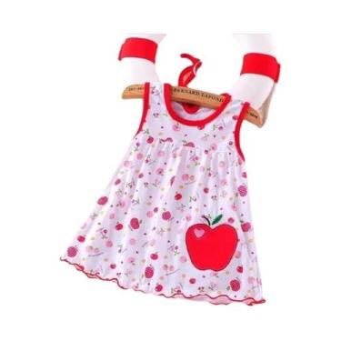 Imagem de Vestido De Verão Sem Mangas De Algodão Para Bebê Menina Vestido Impres