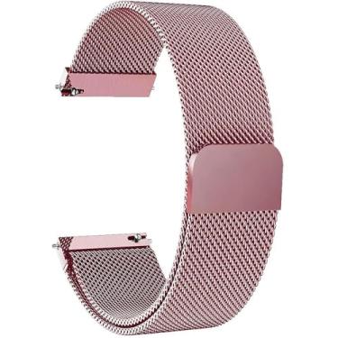 Imagem de Pulseira de relógio de 22 mm para Samsung Galaxy Watch 3 de 45 mm/Galaxy Watch de 46 mm/Gear S3 Frontier/Classic, pulseira magnética de metal milanês de liberação rápida para Garmin Venu 3/Venu 2