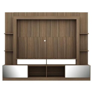 Imagem de Rack com Painel 65 Portas com Espelho Oslo Madeirado - MULTIMOVEIS