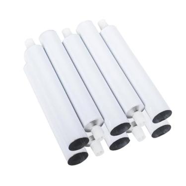 Imagem de Vaveren 10 tubos vazios de tinta a óleo com tampa de pino de 30 ml, tubos de gel de silicone recarregáveis ​​e apertáveis ​​de alumínio para tintas corporais,