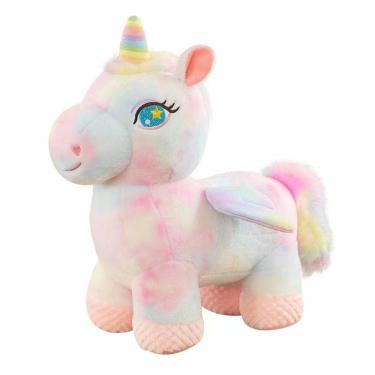 Imagem de Boneca de pelúcia, unicórnio colorido, 75 cm, grande, recheado