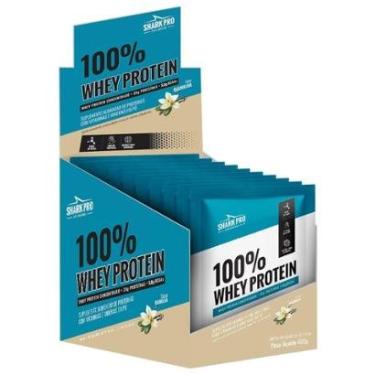 Imagem de 100% Whey Protein - 10 Sachês 40g Baunilha - Shark Pro-Unissex