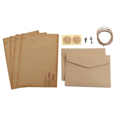 Imagem de Bloco de letras marrom material escolar papel de escrita dia dos namorados papel de artesanato estilo europeu antigo com (estilo 2)