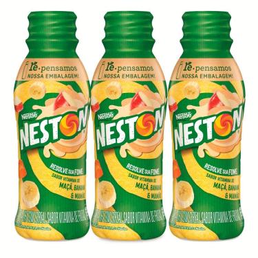 Imagem de Kit 3 Bebida Láctea Nestle Neston Maçã, Banana e Mamão 280ml