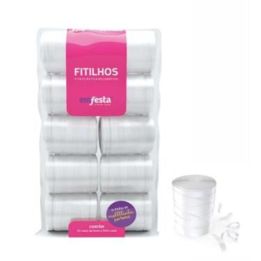 Imagem de Fitilho 5MM X 50M Branco - Pacote com 10 - Emfesta