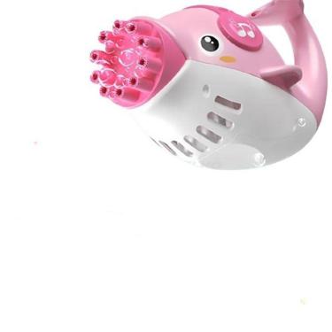 Imagem de Golfinho Bolhudo Lança Bolhas Sabão Criança Infantil Rosa 2