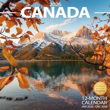 Imagem de Calendário de parede 2025-2026 - Calendário de parede mensal suspenso Canadá com blocos grandes para organização e planejamento, agenda acadêmica, casa, escritório e família, papel grosso e resistente