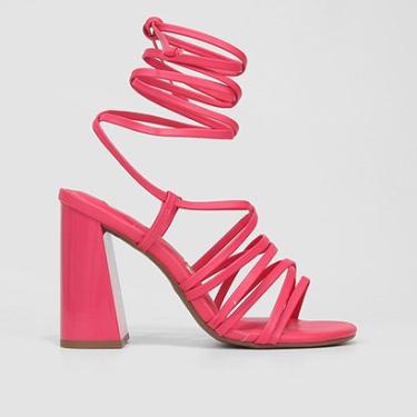 Imagem de Sandália Vizzano Salto Bloco Alto Amarração Feminina-Feminino