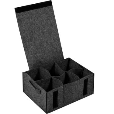 Imagem de Organizador de copos de feltro - organizador de copos de feltro – Motorhome e acampamento, armazenamento de louça, caravana, campervan e barco, soluções de armário (preto)