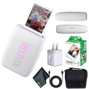 Imagem de Fujifilm Impressora para smartphone INSTAX MINI Link 3 (argila branca) + bolsa de viagem pequena INSTAX MINI filme instantâneo (20 folhas) + adaptador de carregamento USB + pano de limpeza de