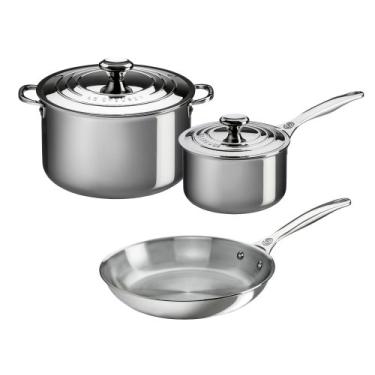 Imagem de Le Creuset 5-Piece Tri-Ply Stainless Steel Cookware Set
