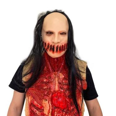 Imagem de Máscara de cosplay Halloween Horror Bloody Rotten Face Zombie - yiweis