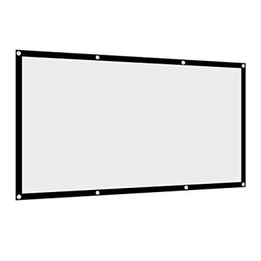 Imagem de Generic Tela de Projeção Branca Durável 16:9 Com Borda Preta para Projeção Frontal/traseira, Cortina de Projetor Portátil de 60-120 Polegadas (120 polegadas)