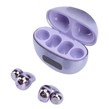 Imagem de Zopsc Fones de Ouvido Bluetooth Sem Fio, Fones de Ouvido HiFi Com Display Digital LED, Microfone Com Cancelamento de Ruído, Controle de Toque, Bateria de Longa Duração (Roxa)