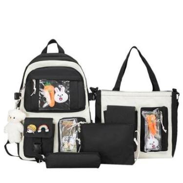 Imagem de Kit Escolar 4 em 1 Bolsa, Estojo, Mini Bag, Mochila Notebook Cor:-Feminino