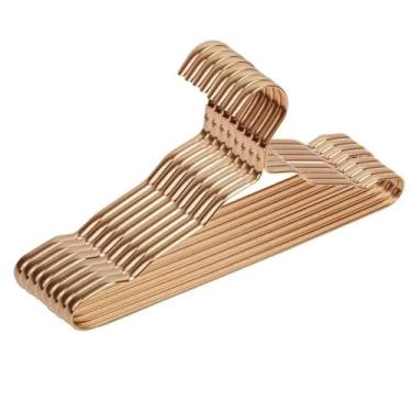 Imagem de Cabide de metal adulto antiderrapante para exibição de roupas para casa cabide de armazenamento de roupas vintage para armário com economia de espaço cabide organizador de pendurar adequado para