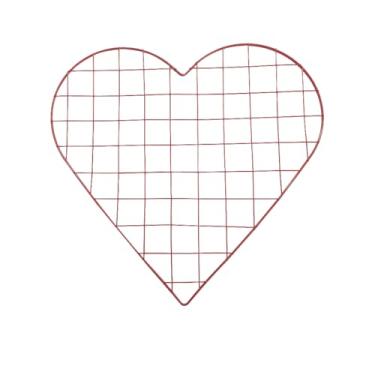 Imagem de Grade De Fotos Recados Memory Board Coração Painel Organizador Grade Tela Aramada Na Cor Preta, Branca, Cobre, Rose Gold(Cobre)