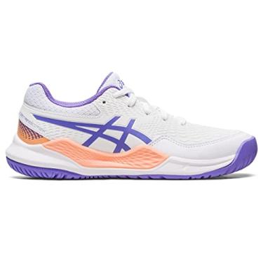 Imagem de ASICS Tênis infantil Gel-Resolution 9 Grade School Tennis, Branco/ametista, 1 Big Kid