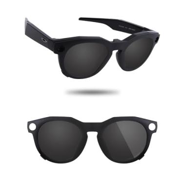 Imagem de Fiskr Óculos de sol polarizados clip-on sobre óculos de grau para Oakley Meta-HSTN OW8002 51 mm - Proteção UV, Preto clássico, 51mm