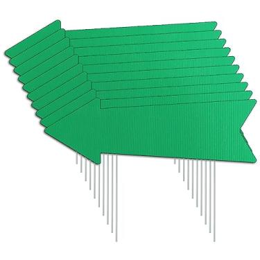 Imagem de WHWHW Placas De Seta Verde Com Estacas De 16 X 5 Polegadas, Placas De Quintal Com Seta Direcional Desta Maneira, Placas De Quintal Para Casamento, Placas Para Festa De Aniversário (10)