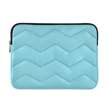 Imagem de Bolsas de trabalho de cor sólida azul claro para mulheres, capa protetora média à prova de choque para transporte de computador, capas de computador de 13 a 13,3 polegadas para laptops