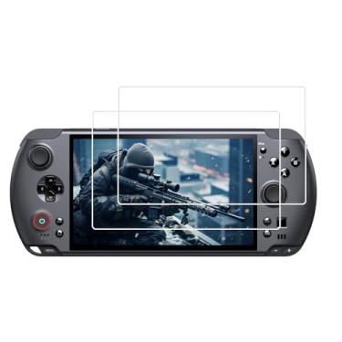 Imagem de Walieoka Protetor de tela compatível com GPD Win 5,9H película protetora de vidro temperado, resistente a arranhões, anti-impressão digital, preto [2 unidades]