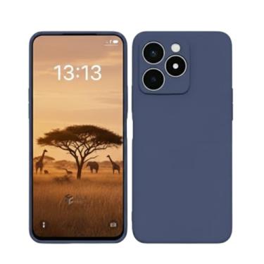 Imagem de Capa Silicone Aveludada Ultra Fina Compatível com Realme C51 / C53 / Note 50 – Case Resistente Antichoque Premium (Azul Marinho)