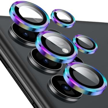 Imagem de KUXNGUYI Protetor de lente de câmera de telefone compatível com Samsung Galaxy S25 Ultra [1 conjunto], protetores de lente individuais, vidro temperado ultrafino resistente a arranhões com bordas de