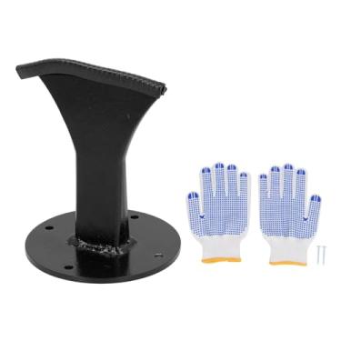 Imagem de YUKOFE Divisor portátil de aço forjado para lareiras, fogões, fogueiras, preparação de lenha ao ar livre (preto)