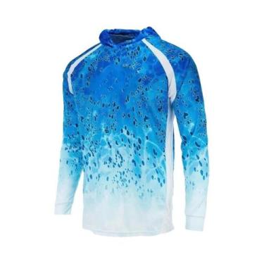 Imagem de Camisa De Pesca Masculina De Manga Longa Com Proteção UV Respirável Eq