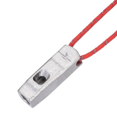 Imagem de iBasingo Apito de titânio de 120 dB para emergência, sobrevivência, acampamento e esportes apito de segurança mais alto com cordão refletivo, equipamento de segurança leve de 8 g (várias cores