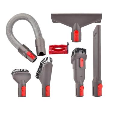 Imagem de Kit de Ferramentas Acessorios 7 Peças para Aspirador V15 V11 V10 V8 V7 - Liberação Rápida Mangueira Extensão Ferramenta Estaircase Colchão Escova Suje