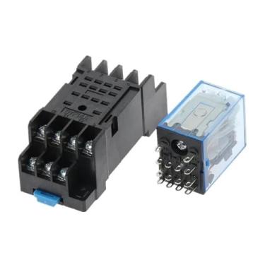 Imagem de MY4NJ 14PIN 4DPDT Electronic Mini Electromagnetic Relay 5A Coil With PYF14A Socket Base DC12V DC24V AC110V 220V 380V 1Set(AC 24V)