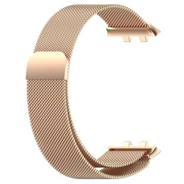Imagem de BCMCBV Para OPPO Watch3 Pulseira Milanesa para OPPO3 Watch3 Pro Pulseira Magnética de Aço (Ouro Rosa, Watch3-Feminino)