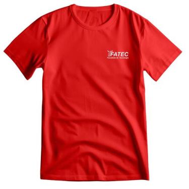 Imagem de Camiseta Uniforme Escolar Fatec Unissex E Babylook, Vermelho, G