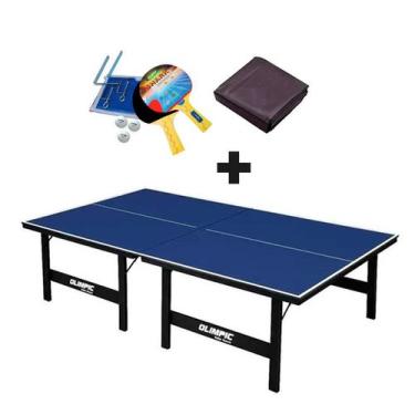 Imagem de MESA PING PONG MDP 12mm Olimpic 1014 + KIT Completo 5031 + Capa - Klop