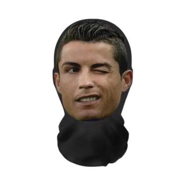 Imagem de Máscara Facial Impressa Em 3D CR7 Messi, Lenço De Cabeça Em Seda Gelad