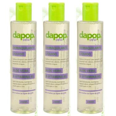 Imagem de Demaquilante De Aloe Vera Dapop Removedor/Limpeza - Kit 3 Un