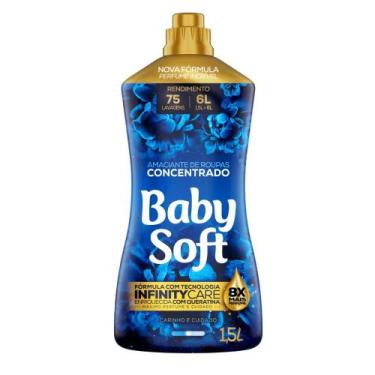 Imagem de Amaciante Concentrado Baby Soft Carinho e Cuidado 1,5l - Rende 75 Lava
