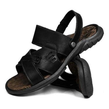 Imagem de Sandália Masculina Em Couro Super Resistente Imperdível - lovely, 42, 